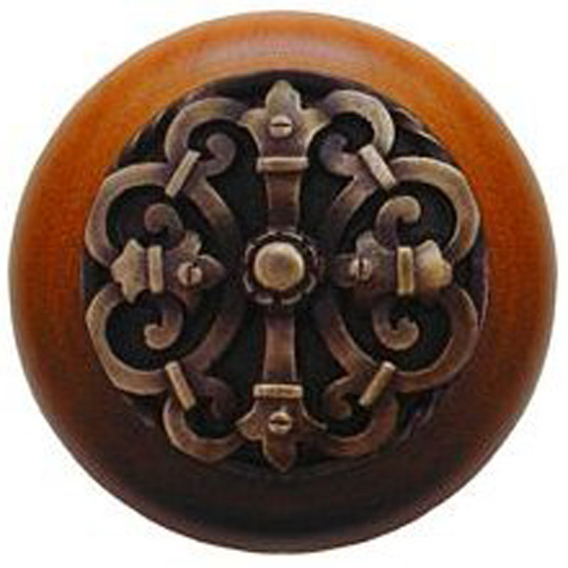 Olde World Mushroom Knob, Antique Brass