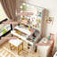 Makeup Vanity with Lighted Mirror and Outlets