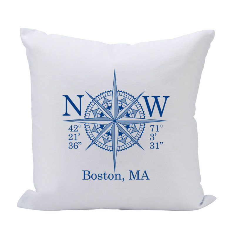  Cotton Throw Pillow, Boston, MA