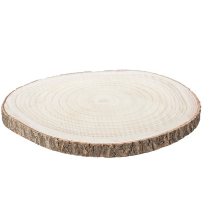 Barky Natural Wood Slabs Rustic Ornament Slice Tray Table Charger Set Of 4