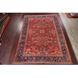One-of-a-Kind 10'2'' X 13'11'' 1930s Wool Area Rug in Red
