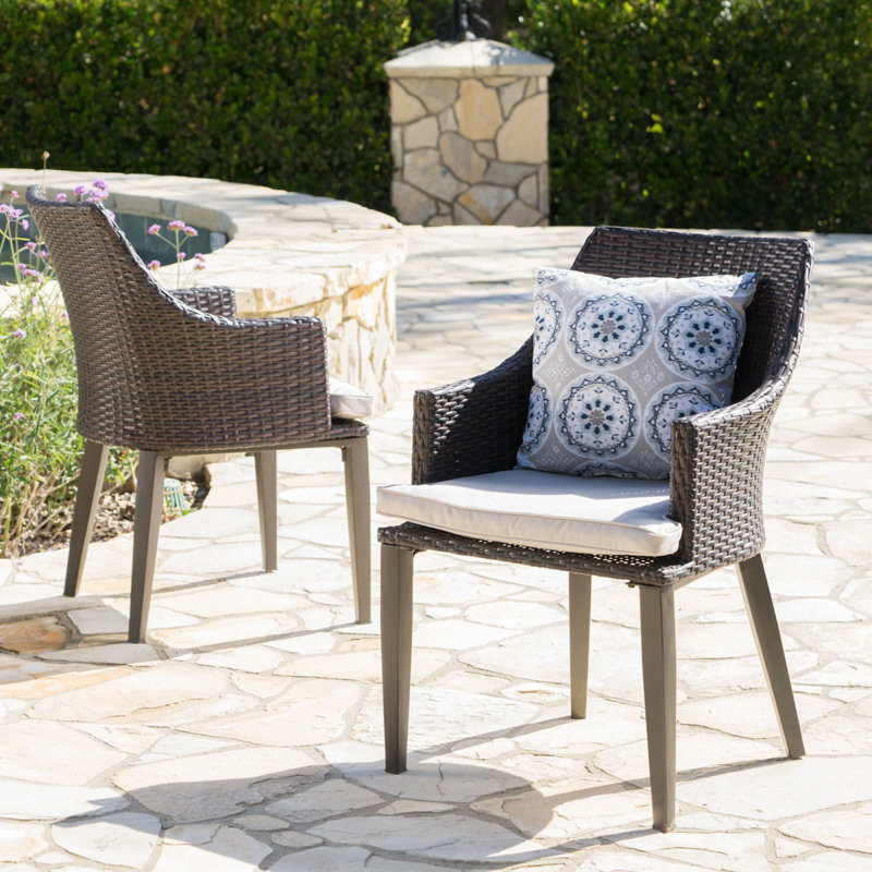 Fauteuil club d'extérieur de style ferme, Brun