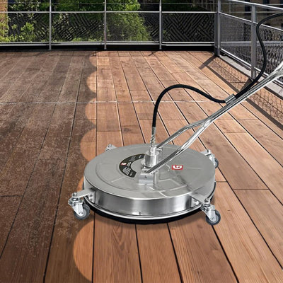 5200PSI 30 in Surface Cleaner, Heavy-Duty Pressure Washer Attachment with 4 Wheels, Silver