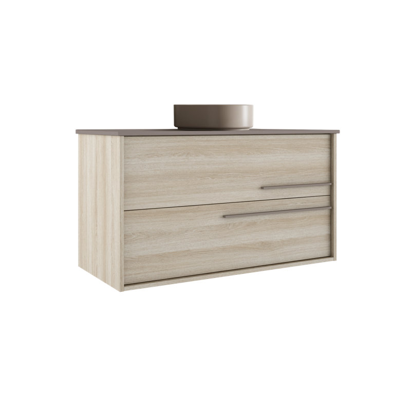 24'' Single Bathroom Vanity with Ceramic Top, Aliso, Quarzo 