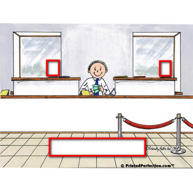 Personalized Bank Teller - Male Small Spinning Key Chain, Yes