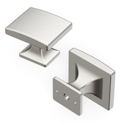 Poignée rectangulaire de la collection Forge - nickel satiné de 1-7 / 16 po x 1-1 / 4 po - Quincaillerie de ferme pour tiroirs et armoires