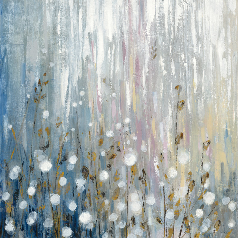January Branches Flowers by Silvia Vassileva - Wrapped Canvas Painting, 51cm H x 51cm W