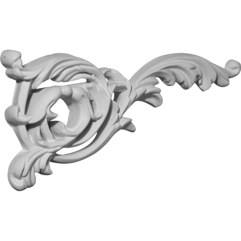 4.12'' H x 7.75'' W x 0.75'' D Urethane Onlay Scroll