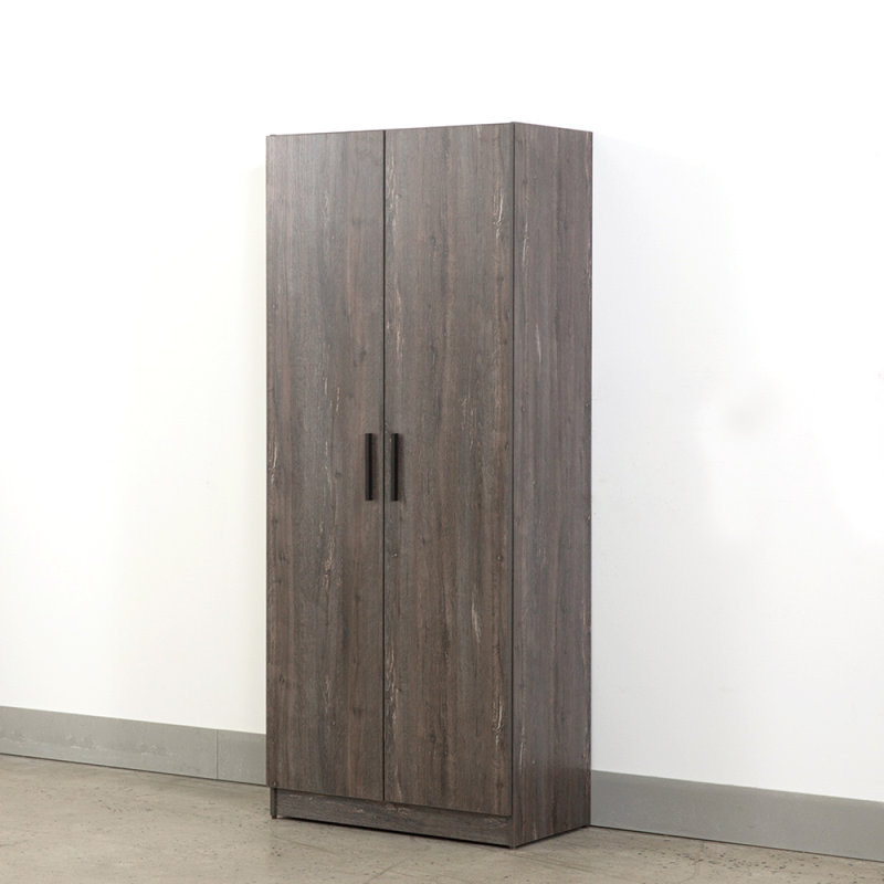 Mia Farmhouse Shoe Cabinet With Six Shelves, Gray