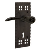 Craftsman Plate Passage (Hall & Closet) with Decorative Keyhole and Swan Lever