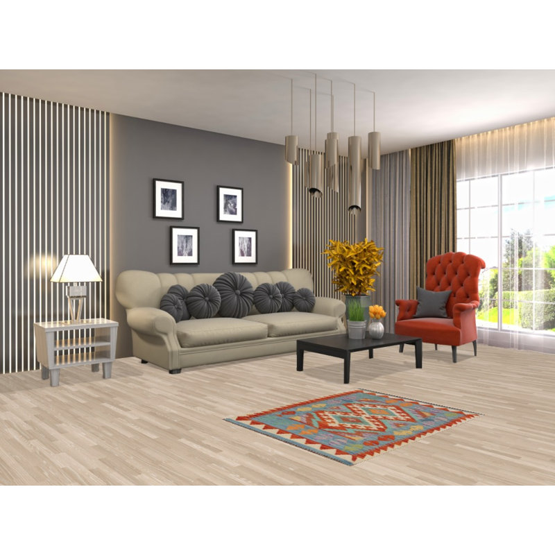 South Western Kilim Oriental Accent Rug 3x4
