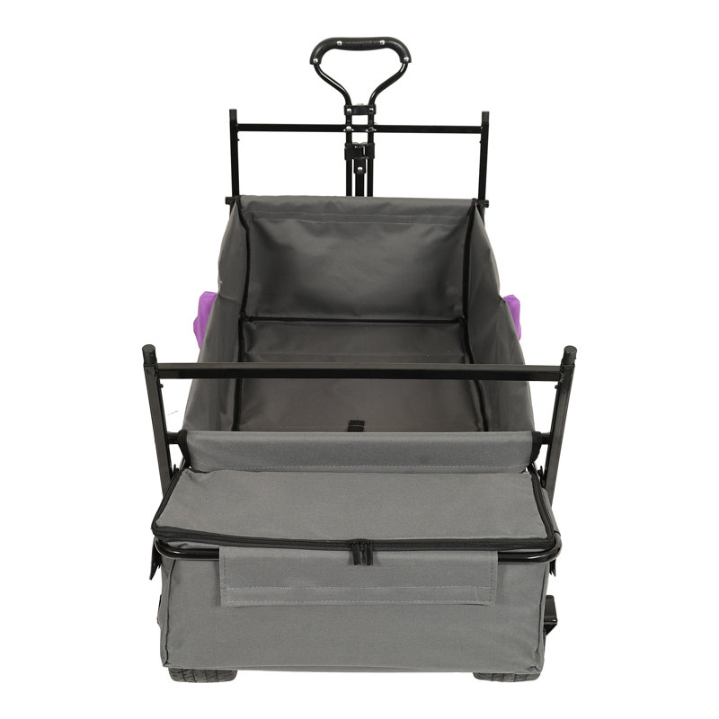 480Lbs Collapsible Wagon with Canopy, Lilac