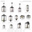 Lanterne murale d'extérieur 3 lumières Bartek-24100177-24100175