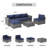 Eudy Wicker 4 - Person Modular Patio Conversation Set with Cushions-2115833675