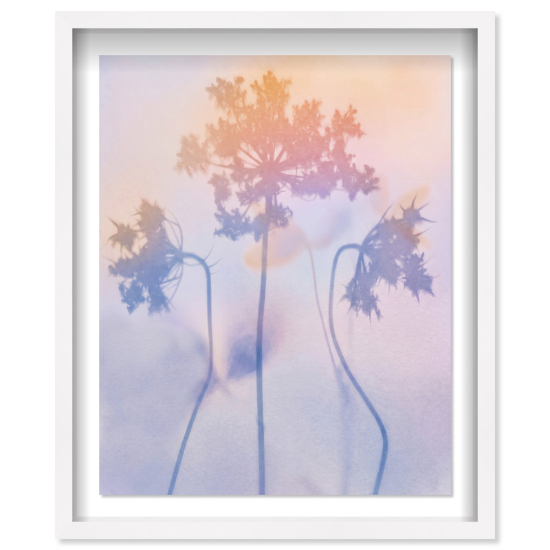Lavender Shadows Shadowbox Abstract Print by Oliver Gal, Black Frame, 16 x 20, 37.5"H x 46.5"W, White Shadowbox