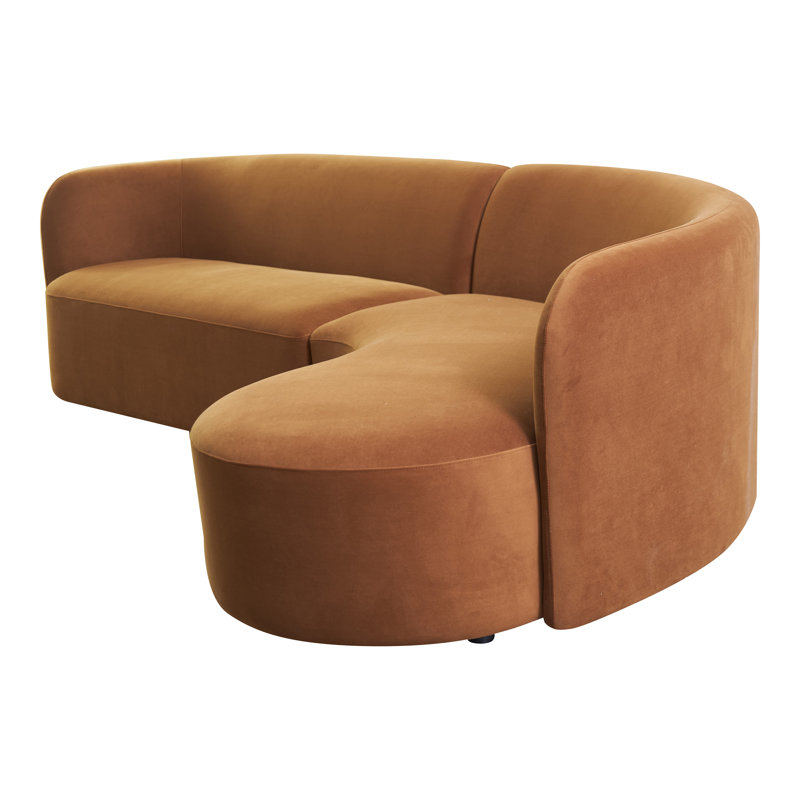 Canapé modulaire Frisina, Chenille brun
