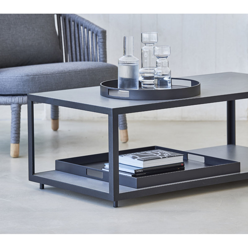 Level Outdoor Coffee Table, Lava Gray