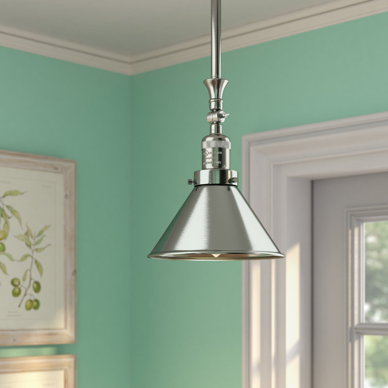 Paylor 1 - Light Single Pendant, 6 Watt Vinage LED Bulb, Antique Brass, Antique Brass