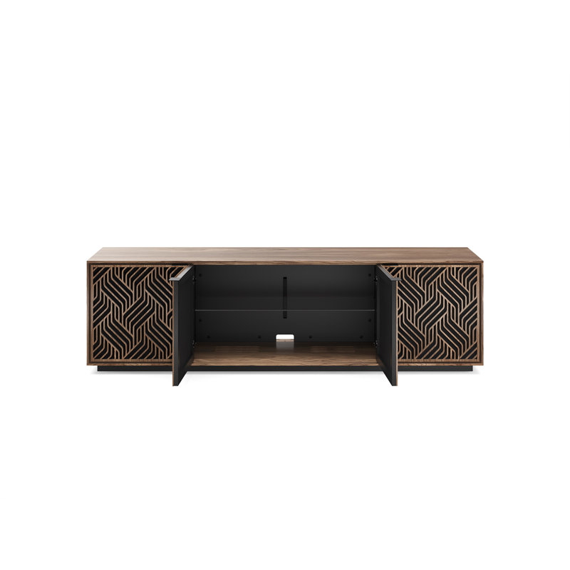 Elements - Armoire avec socle à roulettes - Porte tissée, Noyer naturel