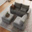 Canapé modulaire modulaire avec repose-pieds de rangement, méridienne réversible 4 à 9 places pour le salon