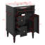 Ensemble de meuble-lavabo 24 po avec lavabo en céramique, ensemble de meuble-lavabo autoportant avec tiroir rabattable, 2 tiroirs et tablette réglable-642793444-642793447