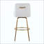 Tabouret de bar à hauteur fixe avec pivot en bois avec repose-pieds en métal - ensemble de 2