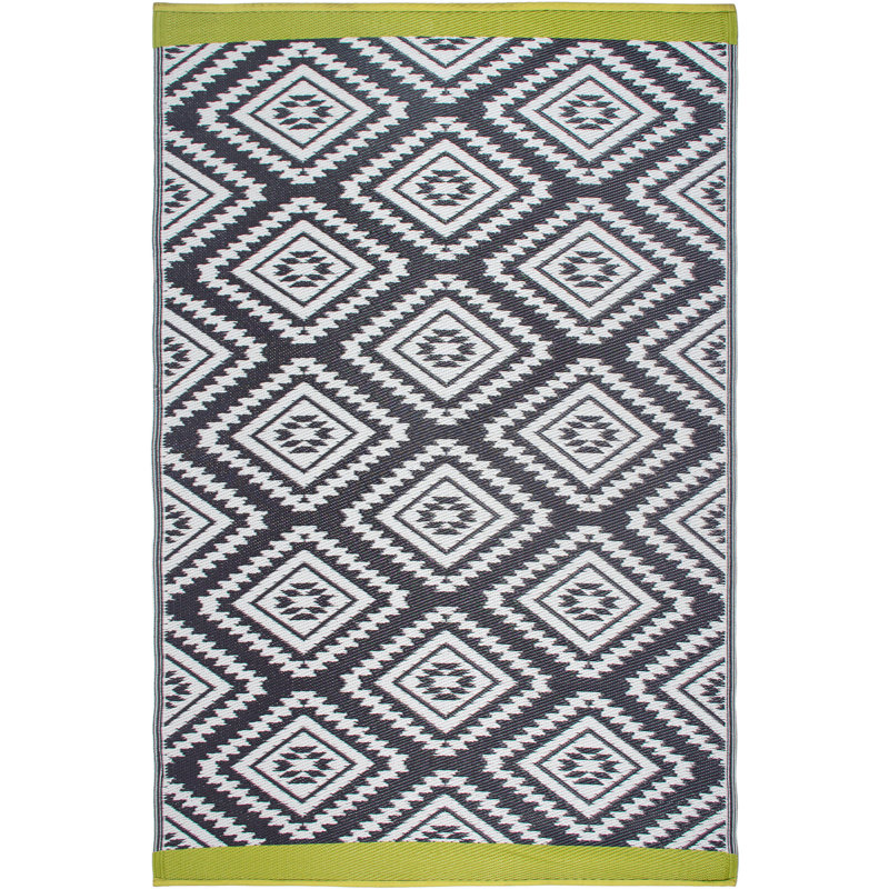 Outdoor Rug Plastic Straw Rug Waterproof Patio Laurids Gray, Rectangle 3' x 5'