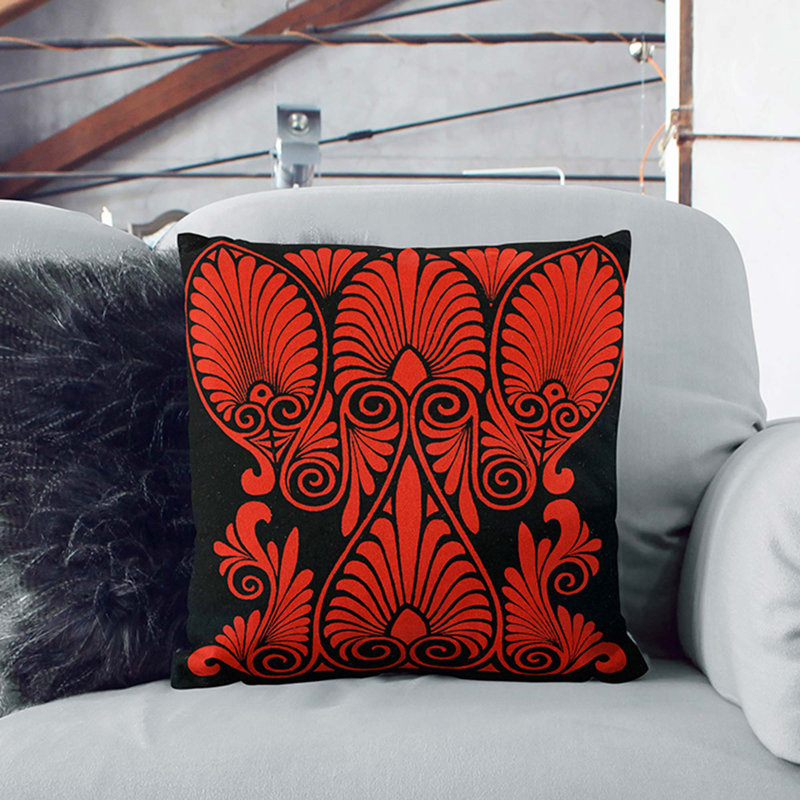 Ikat Square Throw Cushion, 40cm H x 40cm W x 15cm D, White