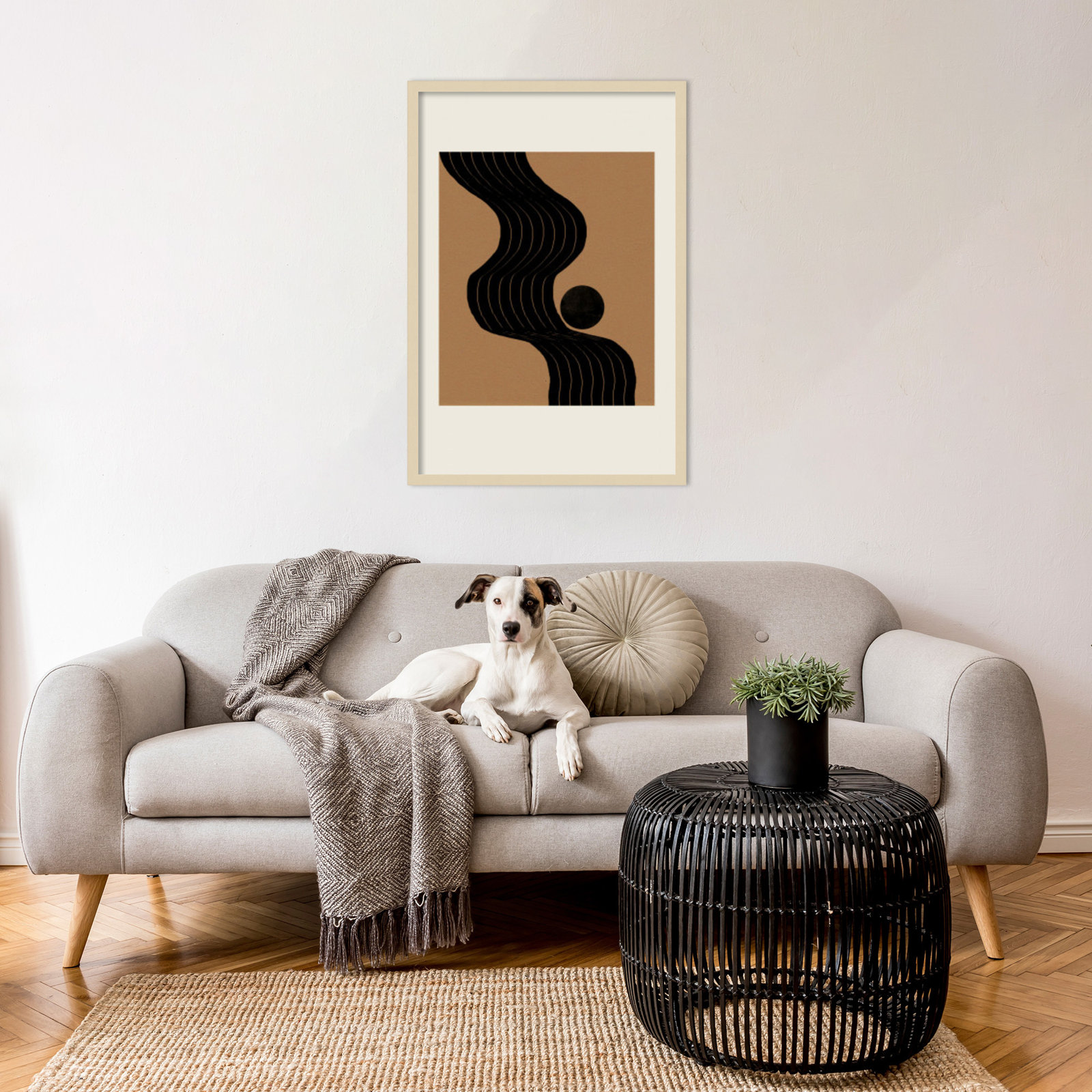 Pickensville "Composition I" Print, Brown, 33" H x 23" W