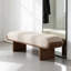 Banc rembourré en bois massif beige-1986391469