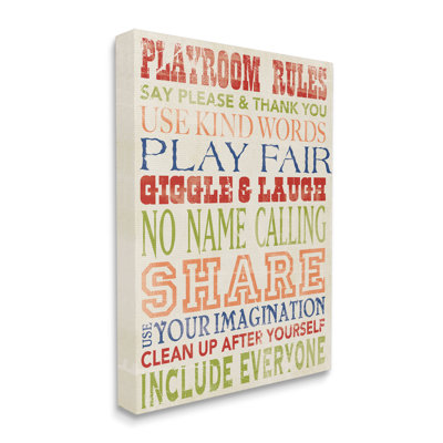 " Playroom Rules In Four Colors " by Stephanie Workman Marrott