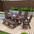Vinnie Rectangular Outdoor Dining Table Umbrella Hole , 71 " W 37 " D-1750438466