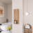 12 Inch Bathroom Wall Cabinet, Soft Close Door, Float Mounting Design, Imitative Oak