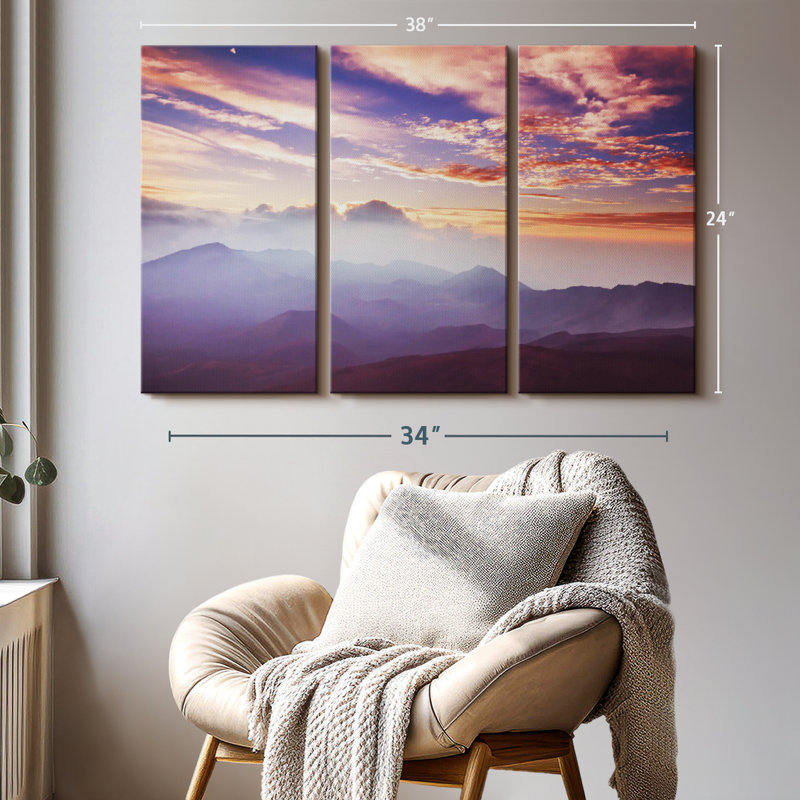«Haleakala Misty Sunrise» sur, H 24 po x l 38 po x P 1,25 po