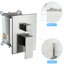 Système de douche mural double nickel brossé 12 pouces, valve équilibrée, pluie et douchette, carré de jet réglable à 360 ° avec finition, - douchette Scald pour douches remplies de confort