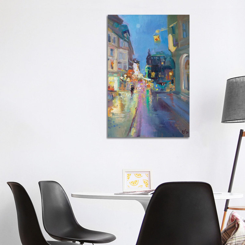 Rainy Evening 1 Piece Wrapped Canvas Painting, 101.6 cm H x 66.04 cm W x 1.91 cm D