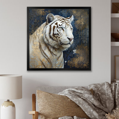 Tigre blanc majestueux - reproduction sur toile