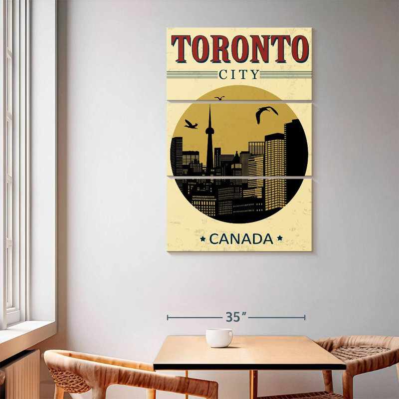 Affiche rétro Toronto, H 65 po x l 42 po