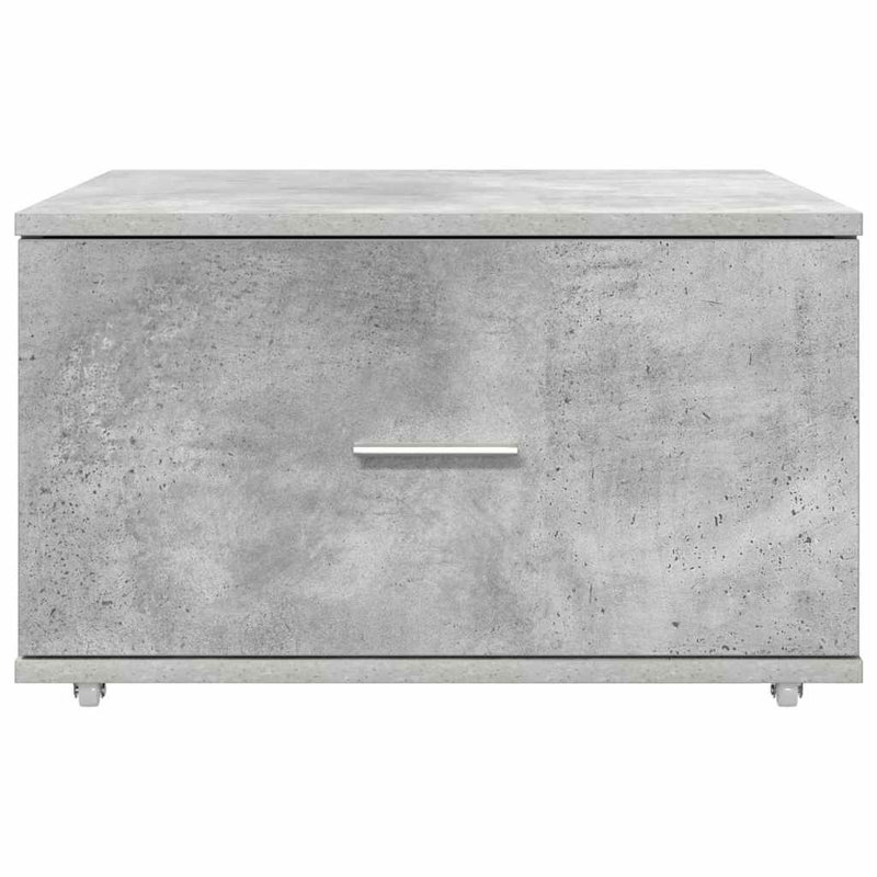 Drawer Cabinet with Wheel Storage Modern Furniture Solution Rectangular, Grey
