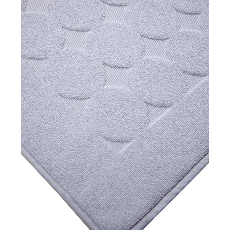 Karila Cotton Bath Rug, White 