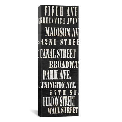 Typography 'NYC Streets from Willow Way Studios, Inc' Textual Art on Canvas