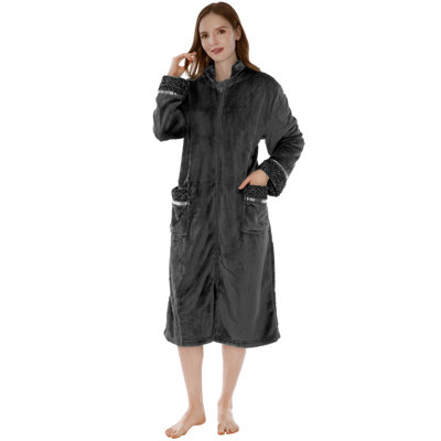 Beley Fleece Girl / Woman+ Mid-Calf Bathrobe with Pockets