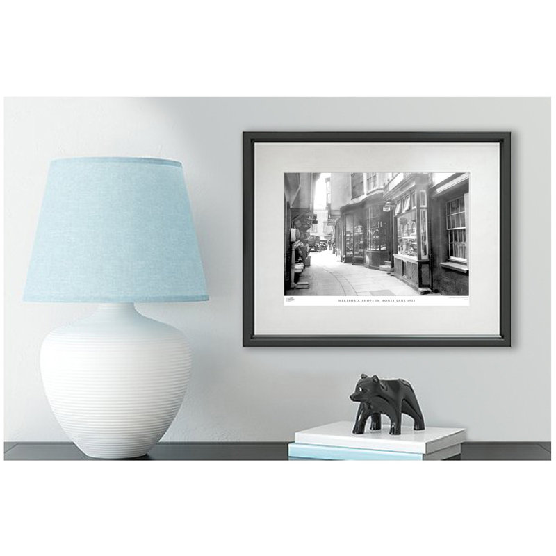 Hertford, Shops In Honey Lane 1933 - Single Picture Frame Print, 28cm H x 36cm W x 2.3cm D