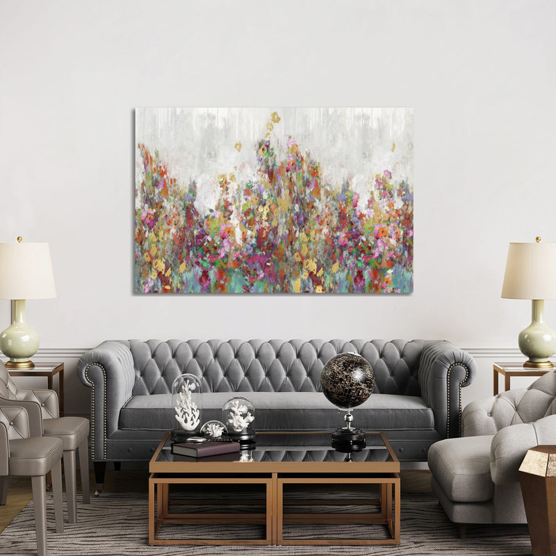 «Blooming» par Nikki Robbins, reproduction d'art sur toile tendue, H 40 po x l 60 po x 1,5 po