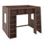 Lit mezzanine en bois avec tablettes de rangement-763299096