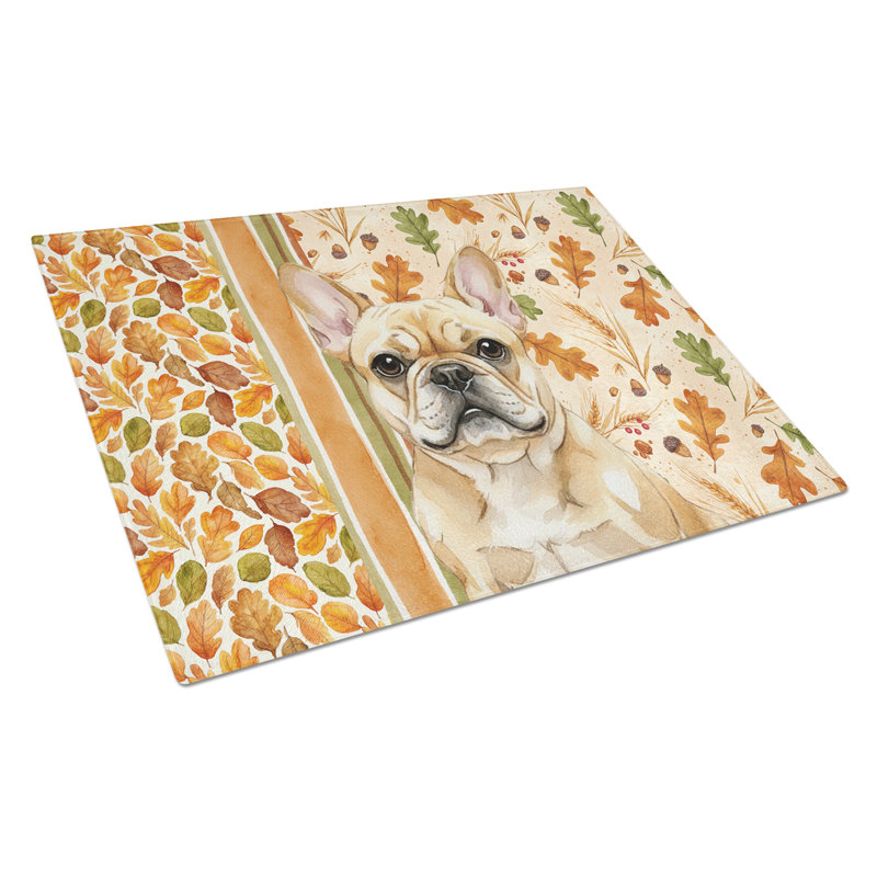 Planche à découper en verre Fawn French Bulldog