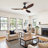 3-Blade Modern Farmhouse Smart LED Ceiling Fan with Dimmable Light in Dark Walnut-638042302-649755465