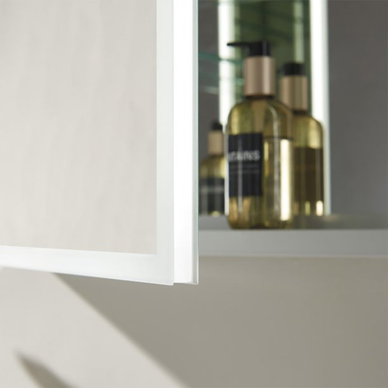 Azamat 30"H Recessed or Surface Mount Frameless LED Medicine Cabinet With  Adjustable Shelves, Left, 30" H x 20" W x 4.63" D