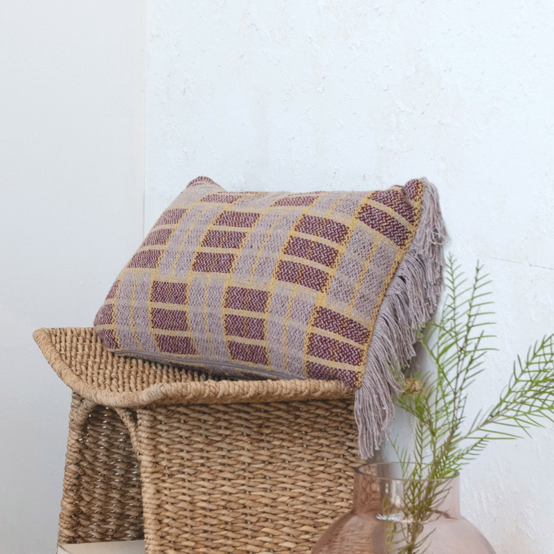 Esther Woven Rectangular Pillow Cover & Insert