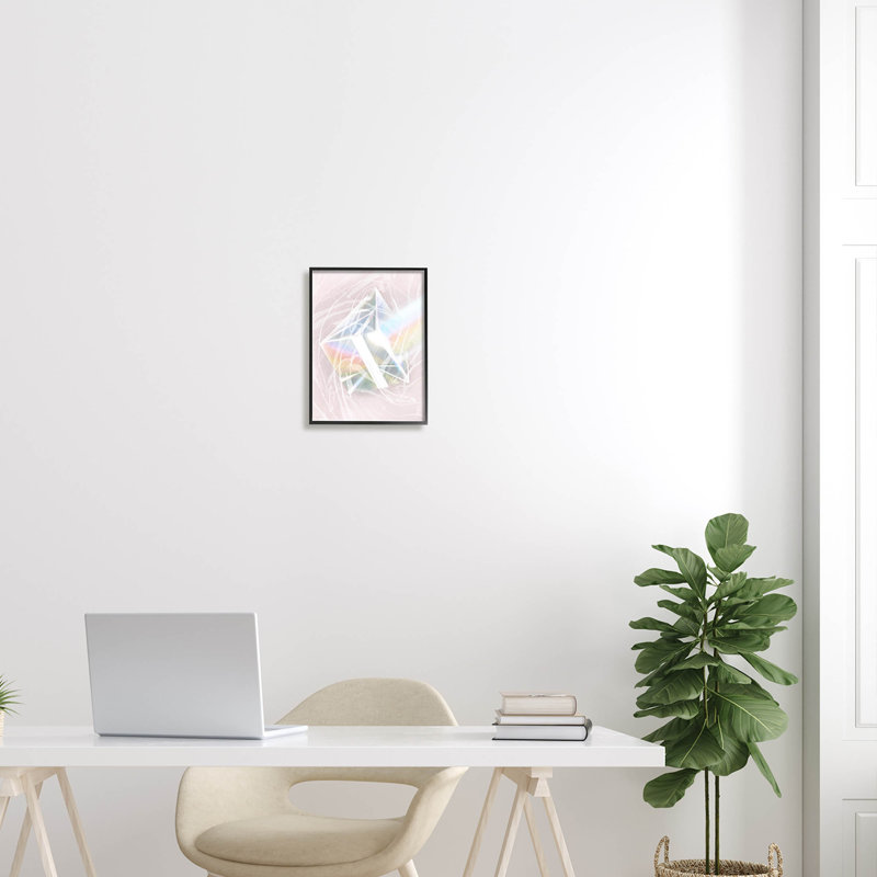 Art giclée pastel prisme pastel par Lil 'Rue, Cadre noir, H 14 po x l 11 po x P 1,5 po